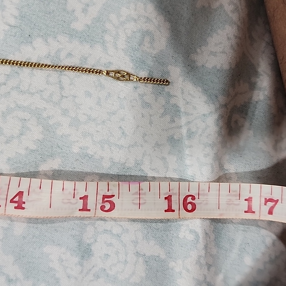 Infinity 14k yellow gold necklace 16 inches broken